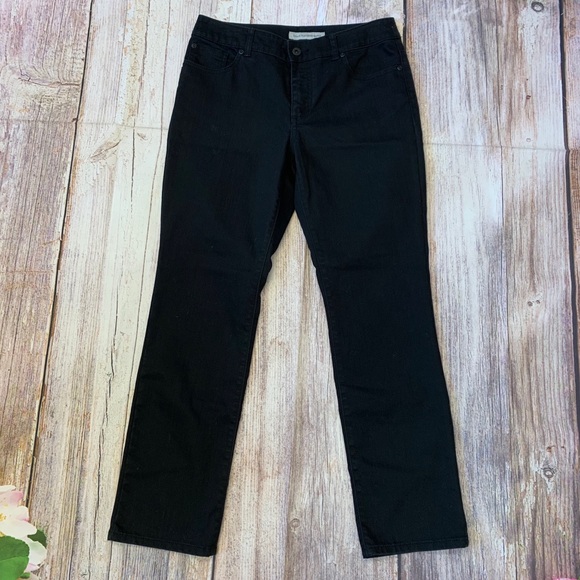 CHICO’s Platinum Denim Ultimate Fit Slim Leg Sz 6 - Picture 2 of 10